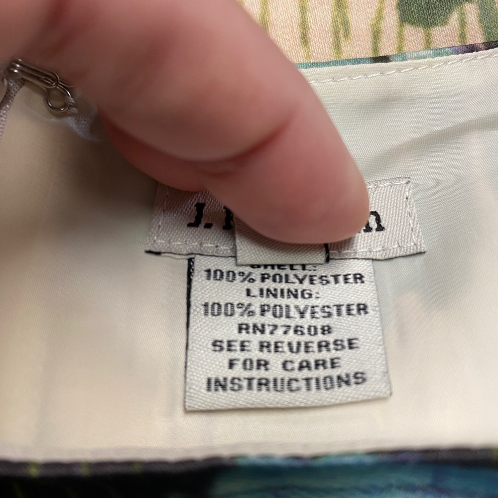 J.Peterman Multicolored Half Sleeve Scoop Neck Midi Dress size 20 - Picture 5 of 9